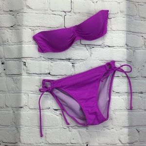 Victoria's Secret Bikini Strapless Purple Bandeau